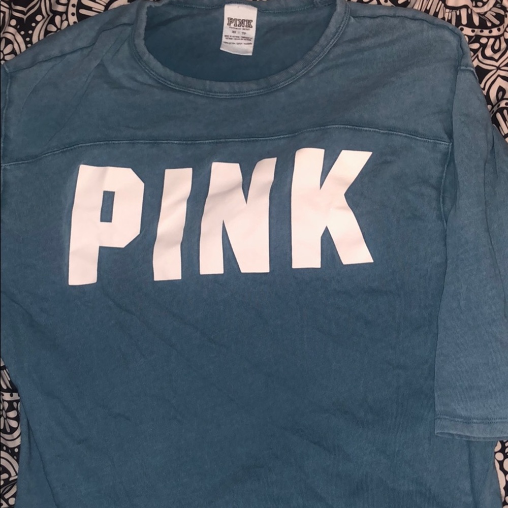 PINK quarter sleeve “oversized” shirt ADULT XSMALL
